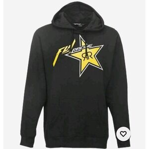 Fly Racing Rockstar‎ Energy Black Hoodie Men's S Thumbhole BMX Moto Motocross
